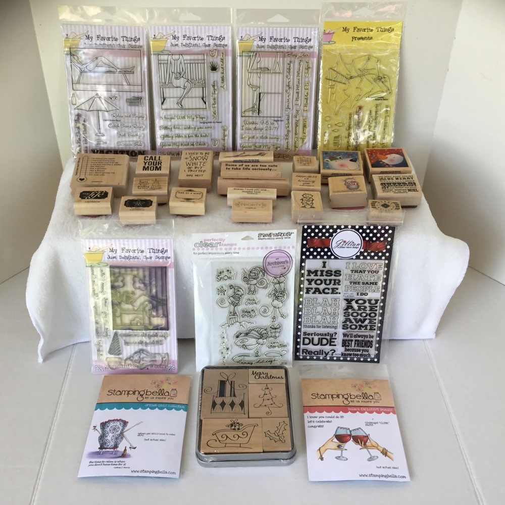Rubber stamp and clear stamp lot stampin’Up & more